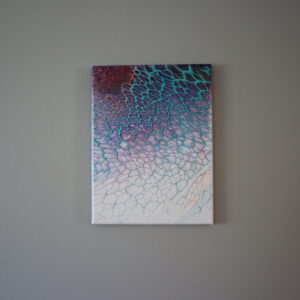 Aqua Lightning 9x12 Fluid Pour Painting