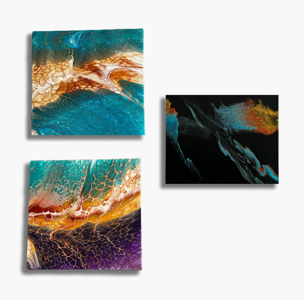 Fluid Art & Acrylic Pour Painting & Abstract Wall
